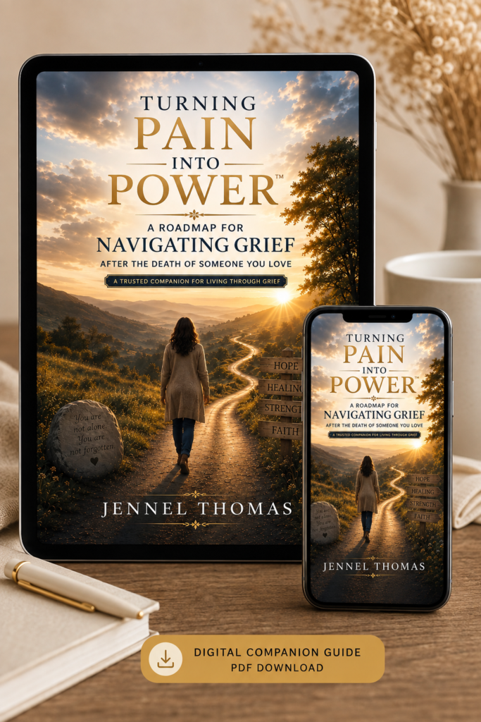 Turning Pain Into Power digital grief companion guide for living through grief after the death of someone you love