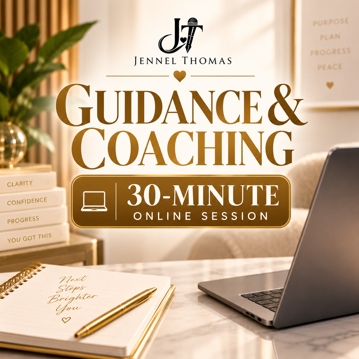 30-minute Guidance & Coaching Online session with Jennel Thomas